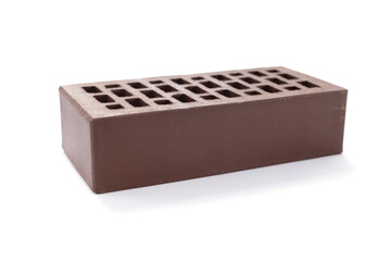 Brick isolated on white background. Construction brick on white