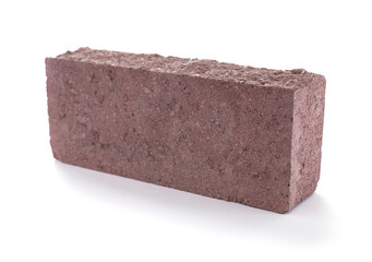 Brick isolated on white background. Construction brick on white