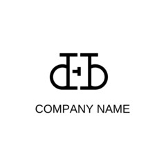 logo design initials d, e, b monogram, suitable for use for your business or business