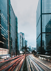 Fototapeta premium city at night in Hong Kong