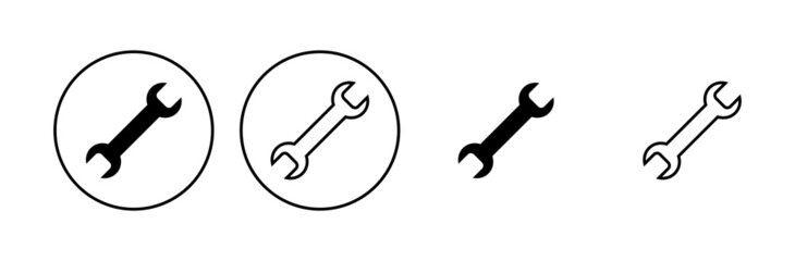 Wrench icon set. repair icon vector. tools icon vector