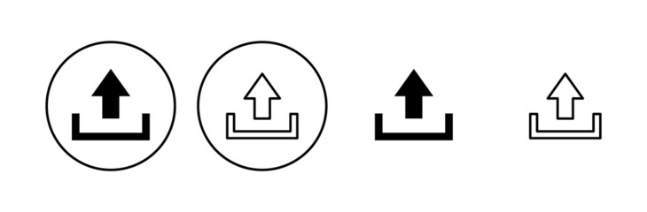 Upload icon set. load data symbol
