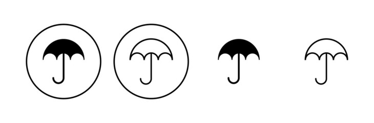 Umbrella icon set. umbrella sign icon