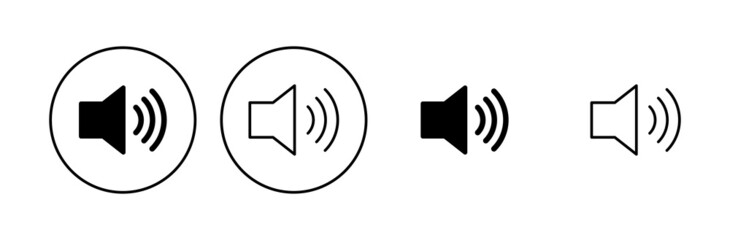 Speaker icon set. volume icon vector. loudspeaker icon vector. sound symbol