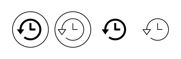 History icon set. recent event history