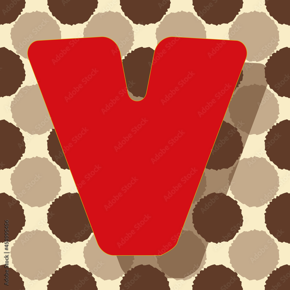 Poster letter v from the alphabet seamless repeat pattern print background