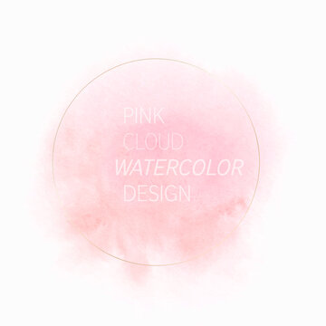 Pink Watercolor Logo Paint Background - Vector. Perfect Art Abstract Design For Logo And Banner.