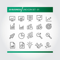Simple Set of Business Related Vector Icons for Your Site or Application.