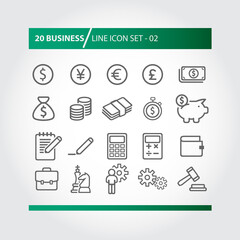 Simple Set of Business and Finance Related Vector Icons for Your Site or Application.