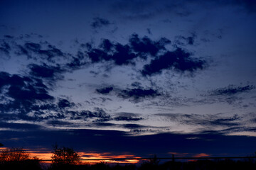 Beautiful sunset. Evening sky and sun. Good wallpaper or screen saver.