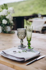 Boho wedding table for a newlywed banquet.
