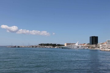 Boats in a port of Split, Croatia