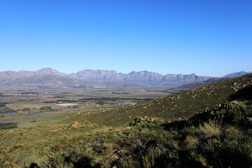 A panoramic view over the Breede River Valley