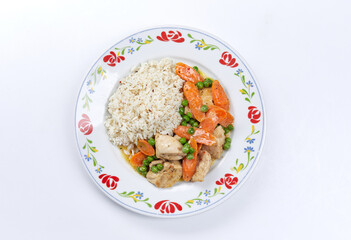 rice with meat and vegetables