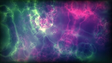 Space Flight Into A Star Field In Galaxy Clouds And Lightning Ne