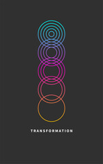 Change icon, transformation, evolution, development, coaching color logo