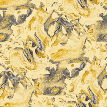Fototapeta Watercolor abstract seamless pattern. Creative texture with bright abstract hand drawn elements. Abstract colorful print. 