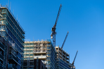construction site with cranes