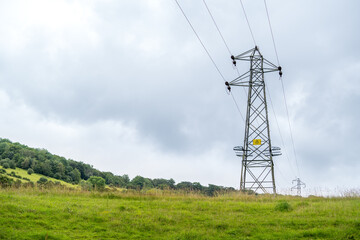 power lines on the field