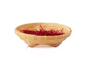 Fototapeta premium saffron threads an isolated on white background