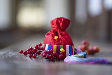 Korean traditional holiday image, traditional lucky bag