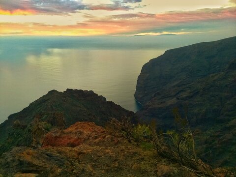sunset in the mountains