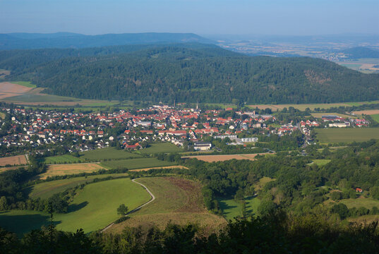 wanfried im werratal sicht von der plesse , nordhessen