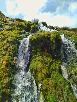 waterfall in the mountains