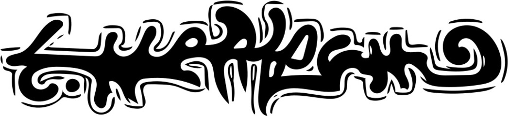 black and white Abstract T-Shirt print