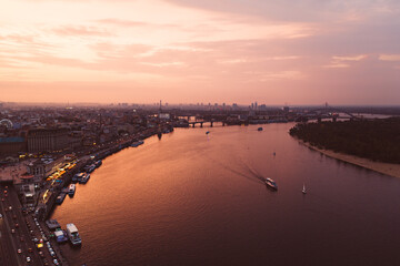 Sunset over Dnipro