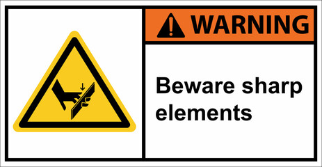 Be careful, your hands are cut.Warning sign.