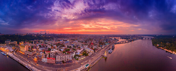 Sunset over Dnipro