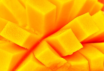 close up of yellow mango