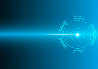 Blue circle technology abstract technology innovation concept vector background and glowing light with some Elements of this image