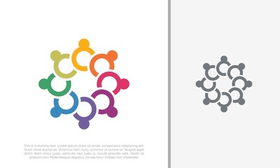 Global Community Logo Icon Elements Template. Community human Logo template vector. Community health care. Abstract Community logo