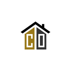 co home logo design vector luxury linked
