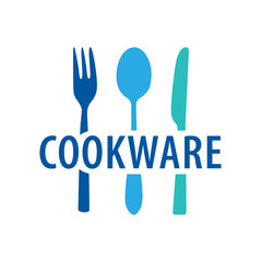 Fototapeta premium Vector logo of the cookware, dining utensils store