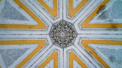 Abandoned railway station Psyrtsha in the middle of the lake in New Athos, Abkhazia