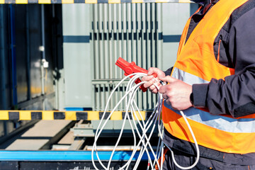 Execution of electrical measuring works on the power transformer