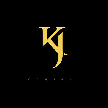 Initial KJ logo design vector