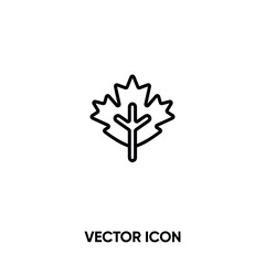 Autumn leaf vector icon. Modern, simple flat vector illustration for website or mobile app.Leave symbol, logo illustration. Pixel perfect vector graphics	