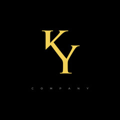 Initial KY logo design vector
