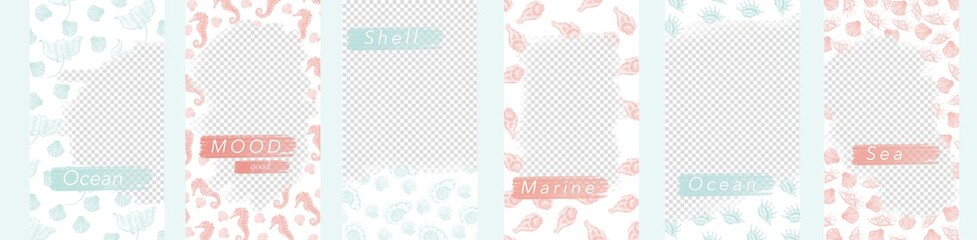 A set of templates for Storis-instagram in a nautical style