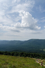Fototapeta na wymiar Panorama z połoniny Wetlińskiej Bieszczady 