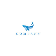 creative whale logo design. logo template © Rezaalfarid204