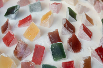 Traditional Turkish delight sweets as lokum candy