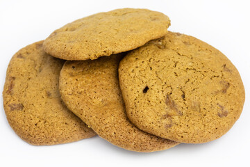 chewy coffee cookies with caramel chunks
