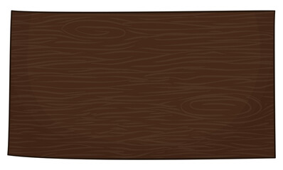 Rectangular sign with wooden texture in cartoon style, Vector illustration