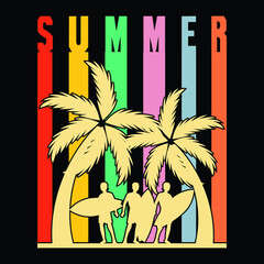 Best Summer Season T-shirt Design Template.