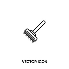 Rake vector icon. Modern, simple flat vector illustration for website or mobile app.Garden rake symbol, logo illustration. Pixel perfect vector graphics	